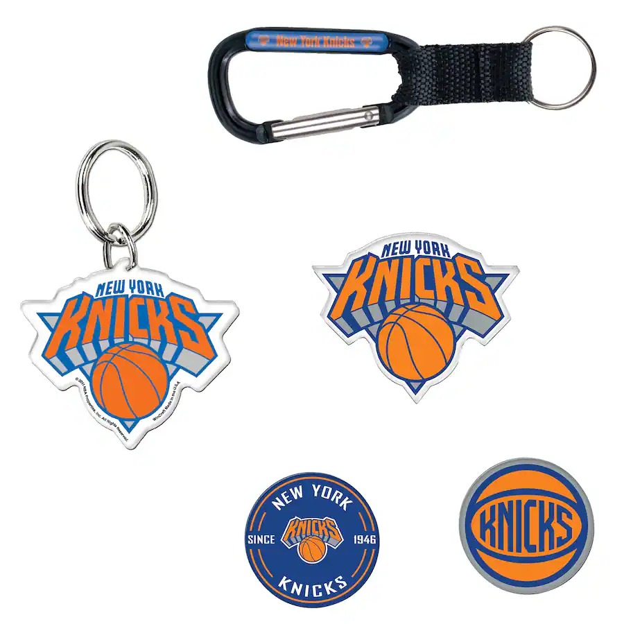 WinCraft New York Knicks 5 Pack Key Ring and Fridge Magnet Set ...