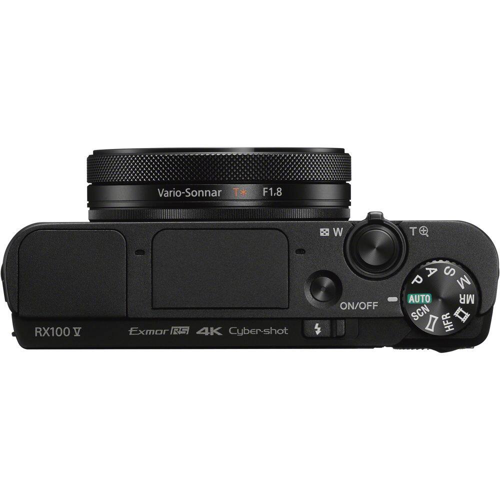 Vario-Sonnar T* F1.8  
W T TQ  
RX100 V  
Exmor RS 4K Cyber-shot  
ON/OFF A S P M AUTO MR SCN  
I HFR