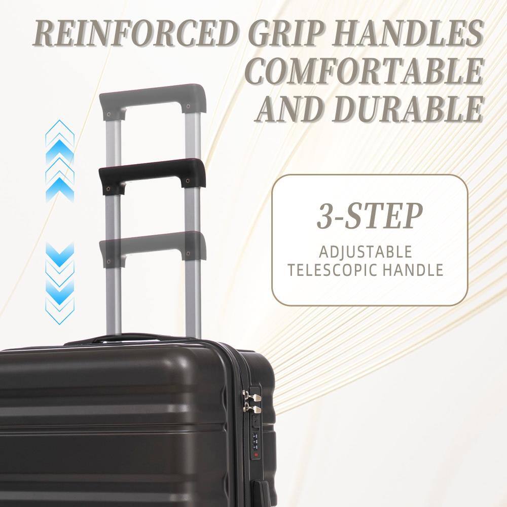 REINFORCED GRIP HANDLES  
COMFORTABLE AND DURABLE  

3-STEP  
ADJUSTABLE TELESCOPIC HANDLE