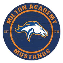 Jardine - Milton Academy Mustangs 20'' x 20'' Indoor/Outdoor Team Color Circle Sign - Blue