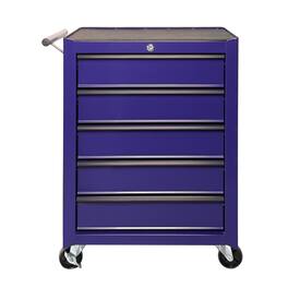 Boyel Living - PURPLE Rolling Metal Tool Chest with 5 Drawers, 20" 5-Drawer Tool Chest Cabinet
