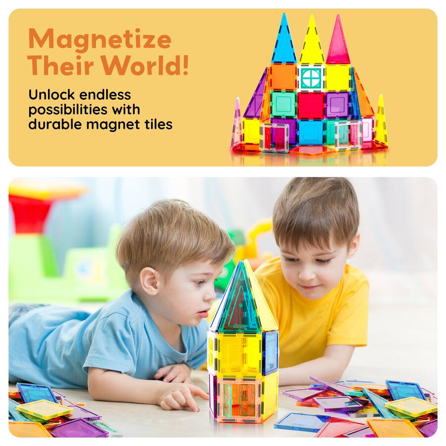 PicassoTiles PICASSO TILES Magnetic Tiles for Kids, 36PCS Magnet Rocket ...