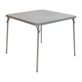 Emma + Oliver - Foldable Card Table with Vinyl Table Top - Game Table - Portable Table - Gray