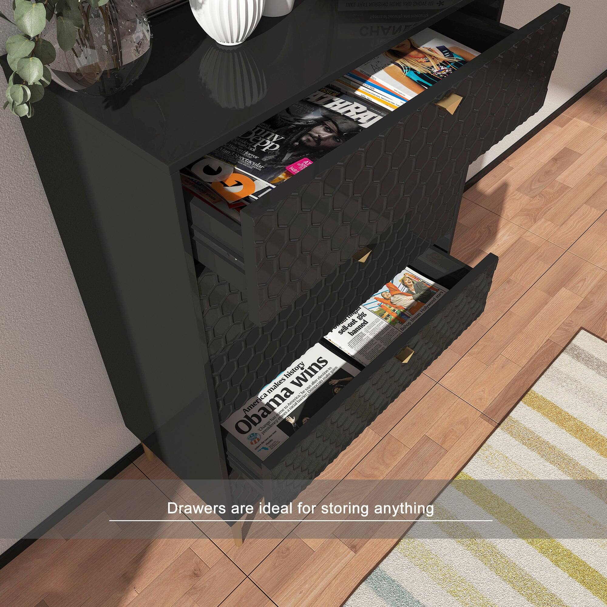 Drawers are ideal for storing anything