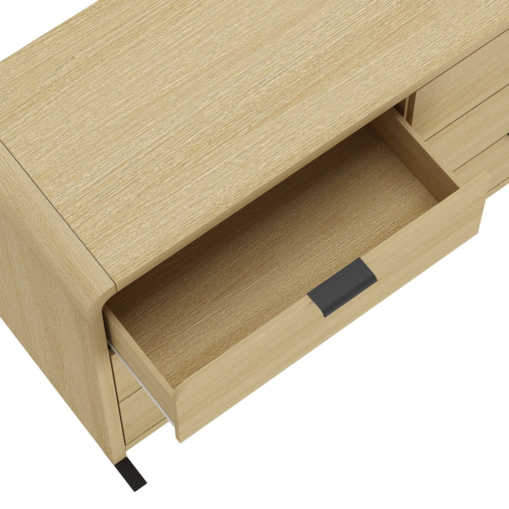 Alt View 1. Manhattan Comfort - Grace Modern 60" Dresser - Natural Oak.