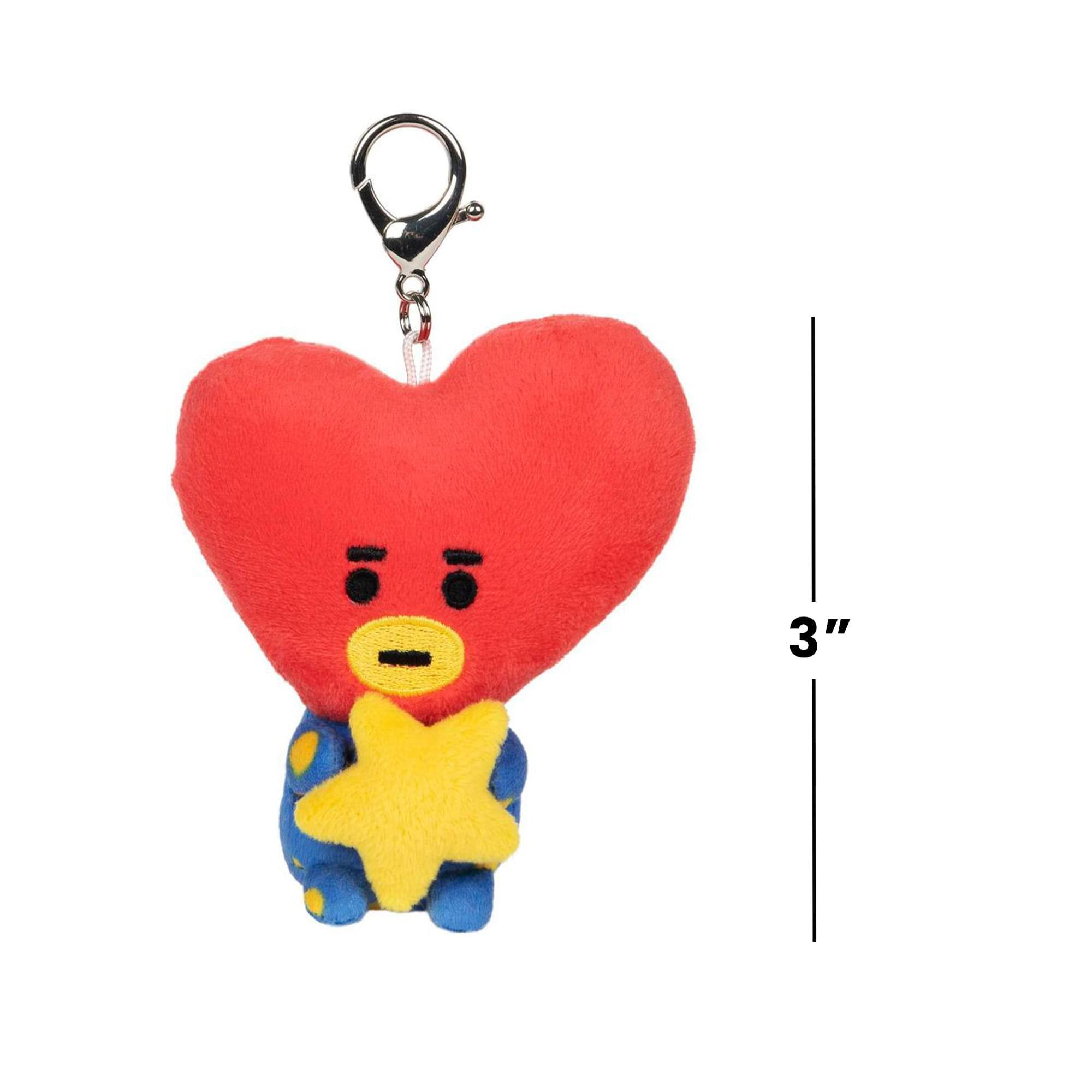 Alt View 3. Gund - Line Friends BT21 3 Inch Bumble Buddy Plush Clip | Tata - Red.