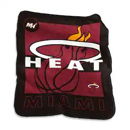 Logo Brands - Miami Heat 50" x 60" Raschel Blanket - Multicolor