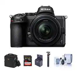 Bundle - Nikon - Z5 Full Frame Mirrorless Camera with 24-50mm Zoom Lens Basic with 32GB SD Card, Bag, Flexible Tripod and