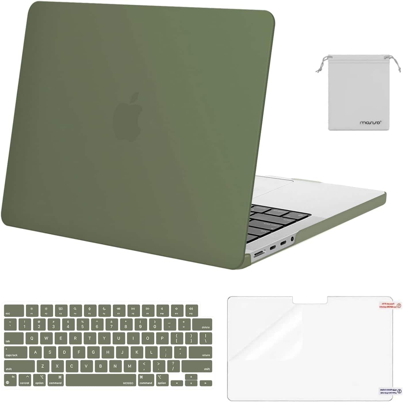 mosiso - Case for MacBook Pro 14 inch Case M5 M4 M3 M2 M1 2026-2021 A3427 A3426 A3434 A3112 A3185 A3401 A2918 A2992 A2779 A2442 - Army Green price history on PriceWatchPro