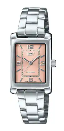 Casio - Standard Analog Stainless Steel Dial Quartz LTP-1234DD-4A Women's Watch - Pink