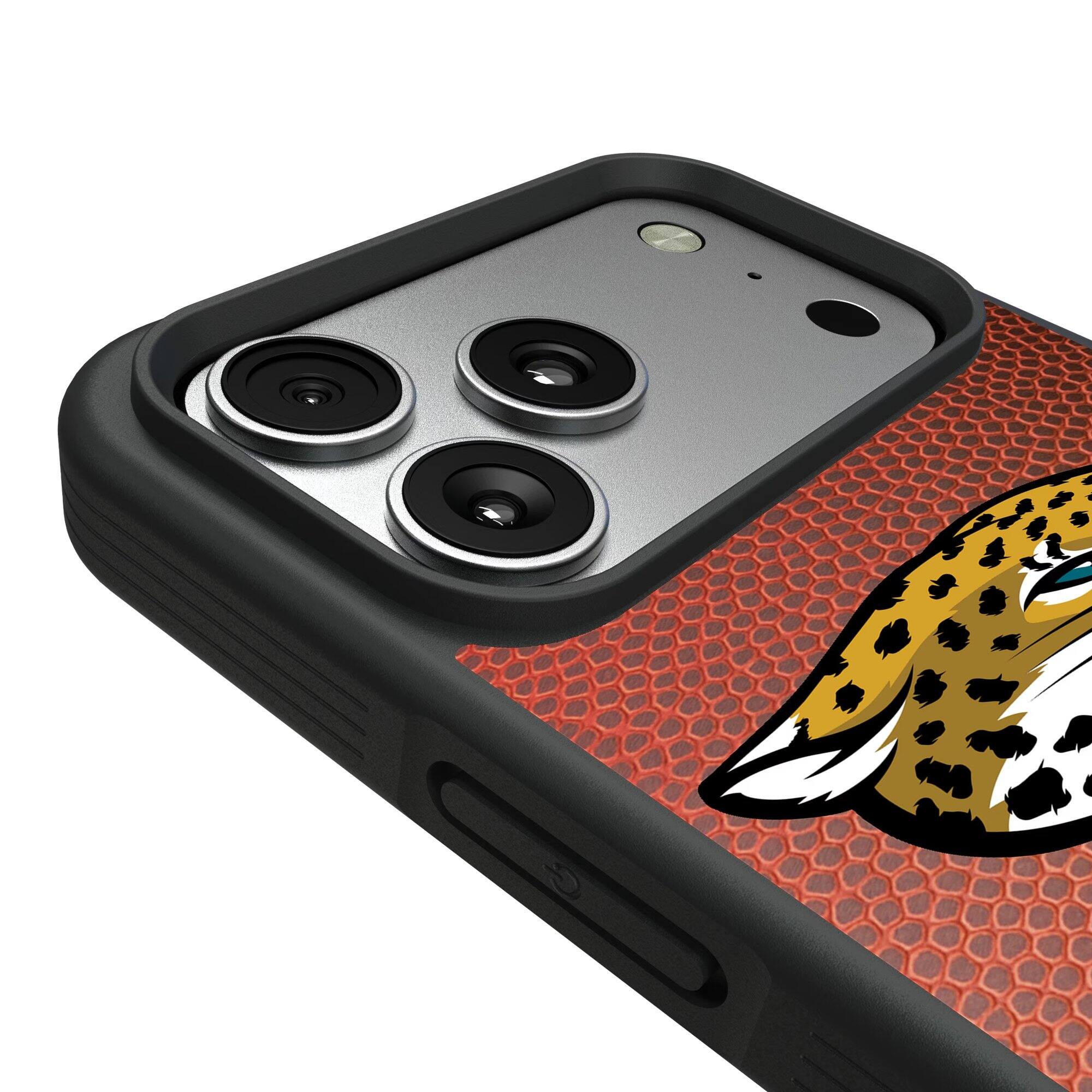 Alt View 2. Keyscaper - iPhone Bump Case with Football Design - 15 Pro - Multicolor.