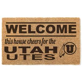 Jardine - Utah Utes 18" x 30" Welcome Doormat - Brown