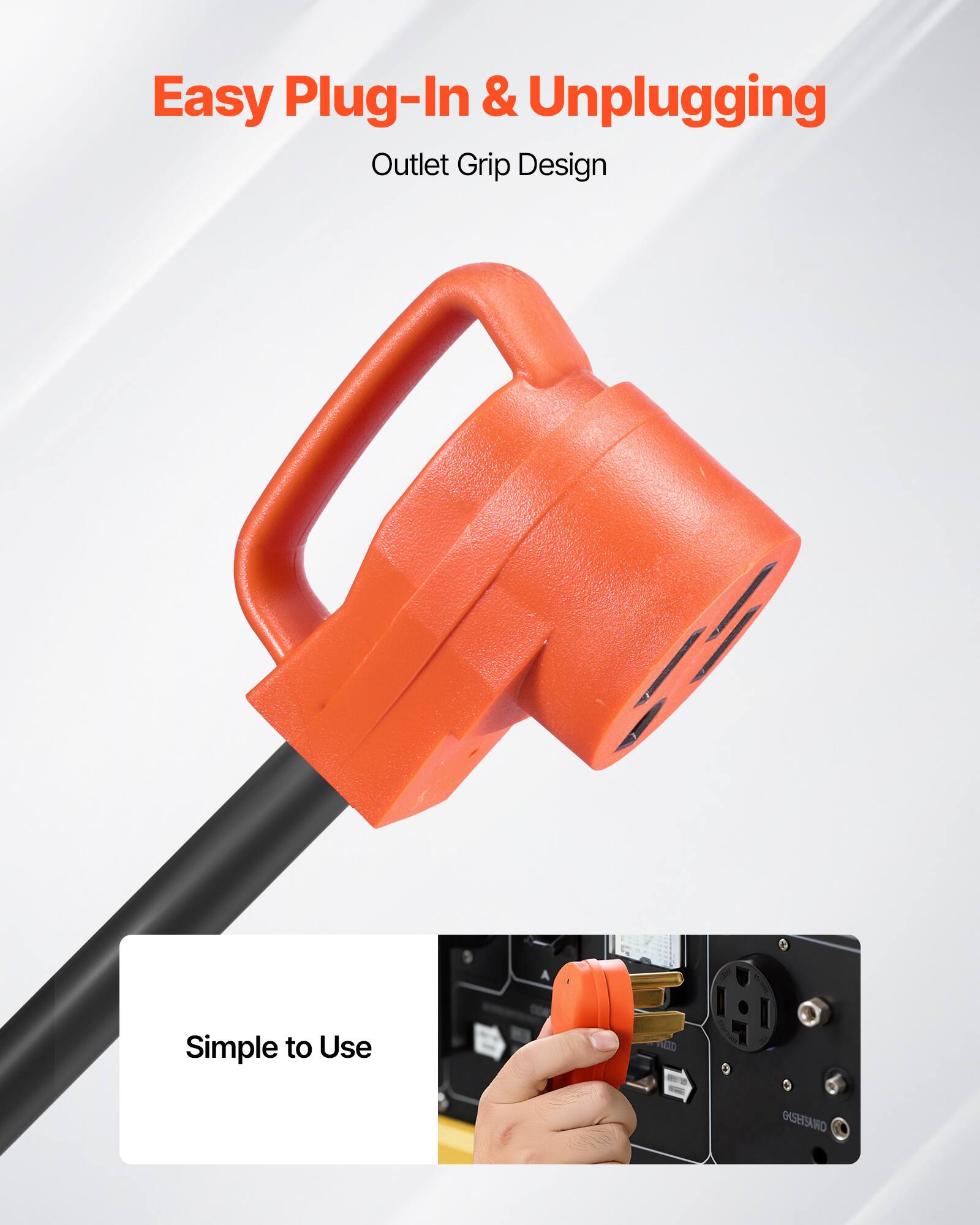 Easy Plug-In & Unplugging  
Outlet Grip Design  
Simple to Use