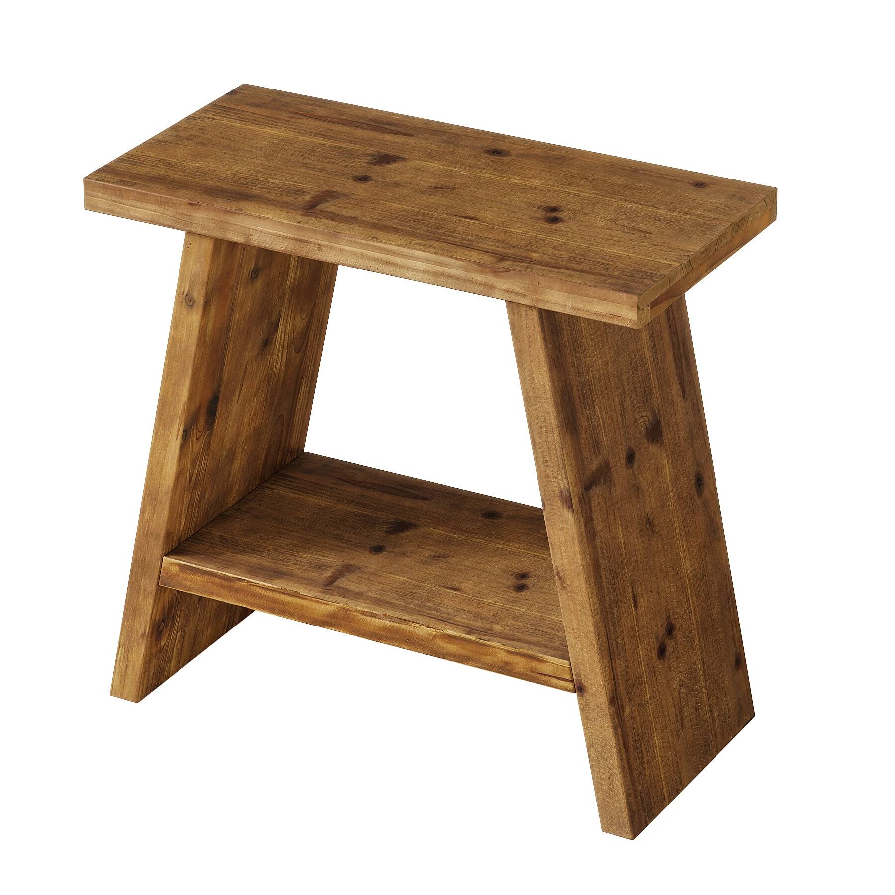 Back. Kadyn - Kadyn Wood End Table, Sturdy Sofa Side Table, Shelf End Table, Living Room Accessory, Home Decor, Brown - Brown.