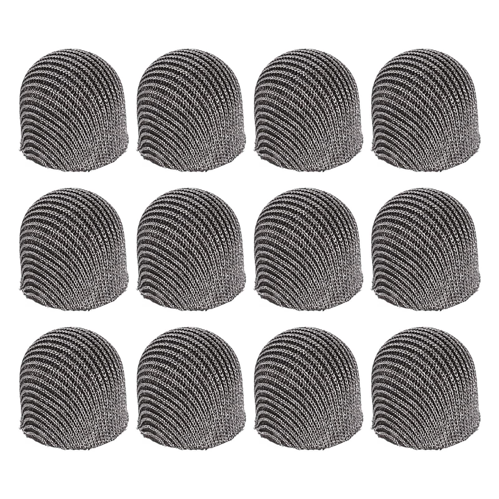 Unique Bargains - 12pcs 7mm Mesh Fiber Replacement Tips for Capacitive Stylus Pen for Tablets Phones - Gray