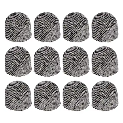 Front. Unique Bargains - 12pcs 7mm Mesh Fiber Replacement Tips for Capacitive Stylus Pen for Tablets Phones - Gray.