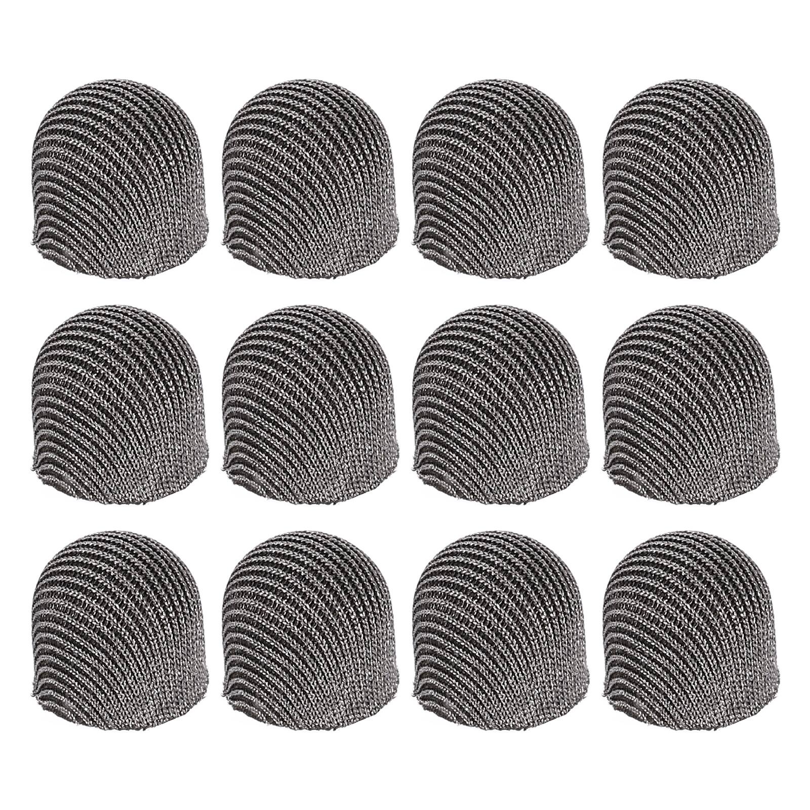 Front. Unique Bargains - 12pcs 7mm Mesh Fiber Replacement Tips for Capacitive Stylus Pen for Tablets Phones - Gray.