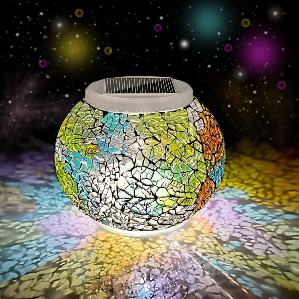 Reds Spade Color Changing Solar Glass Ball Garden Lights Table Lamps ...