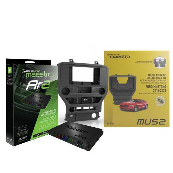 maestro W QiseL I maestro Rr2 oestro MODULAR RADIO INSTALLATION KIT Kit DINSTALLATION 1 ASTORADIO AT I FORD MUSTANG 2015-2021 A0S-MR92 CEI RADO ADWNCED IEERIACE PL REPLACEMENT INCERSACY KEMPLACEMERT maestro Are mUS2