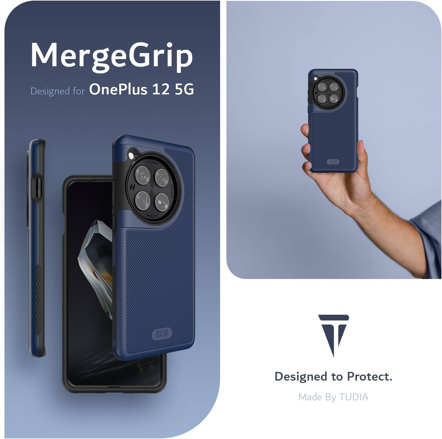MergeGrip  
Designed for OnePlus 12 5G  

Designed to Protect.  
Made By TUDIA