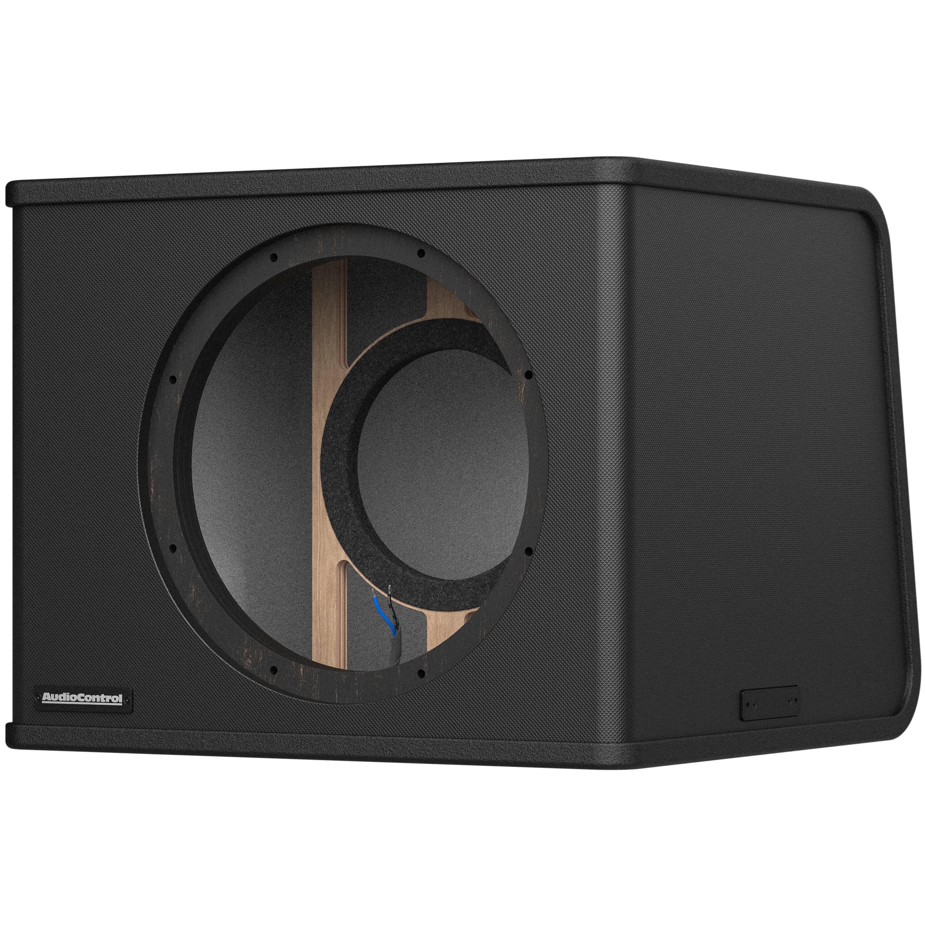 Alt View 17. AudioControl - Spike Series 12” Single-Voice-Coil 2-Ohm Loaded Vented Subwoofer Enclosure - Black.