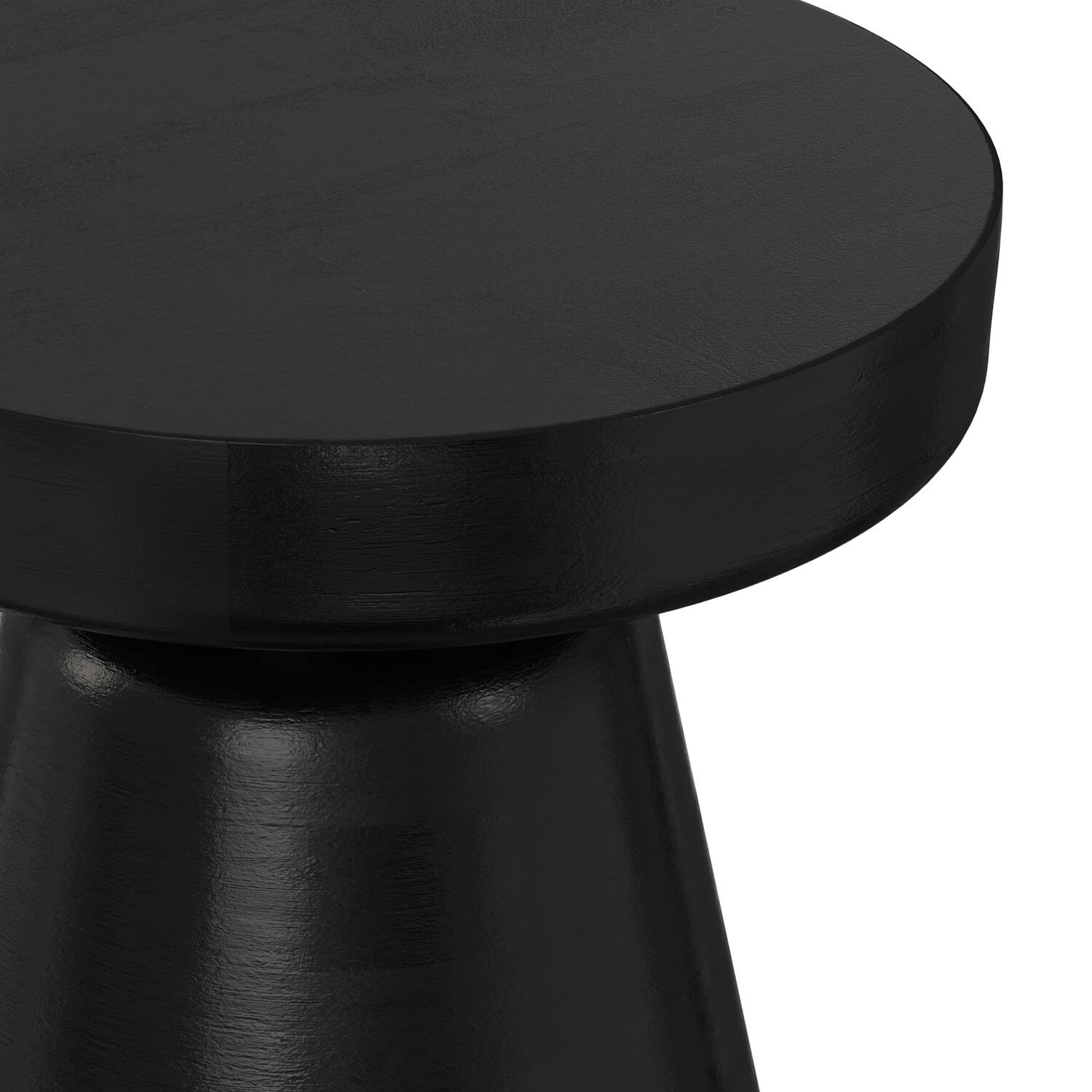 Alt View 6. Simpli Home - Robbie 16 inch Wide Solid Mango Wood Accent Table in Black - Black.