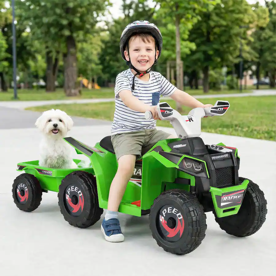 Cormn Costway Kids Electric ATV Car, 6V Battery Powered Ride on Toy wirh ...