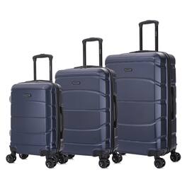 DUKAP - Sense Lightweight Hardside Spinner 3 Piece Luggage Set 20"/24"/28" - Blue