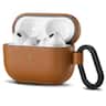 Ornarto - Compatible with AirPods Pro 3 Case, Full Protective Vegan Leather Cover with Front LED Visible - Caramel Brown