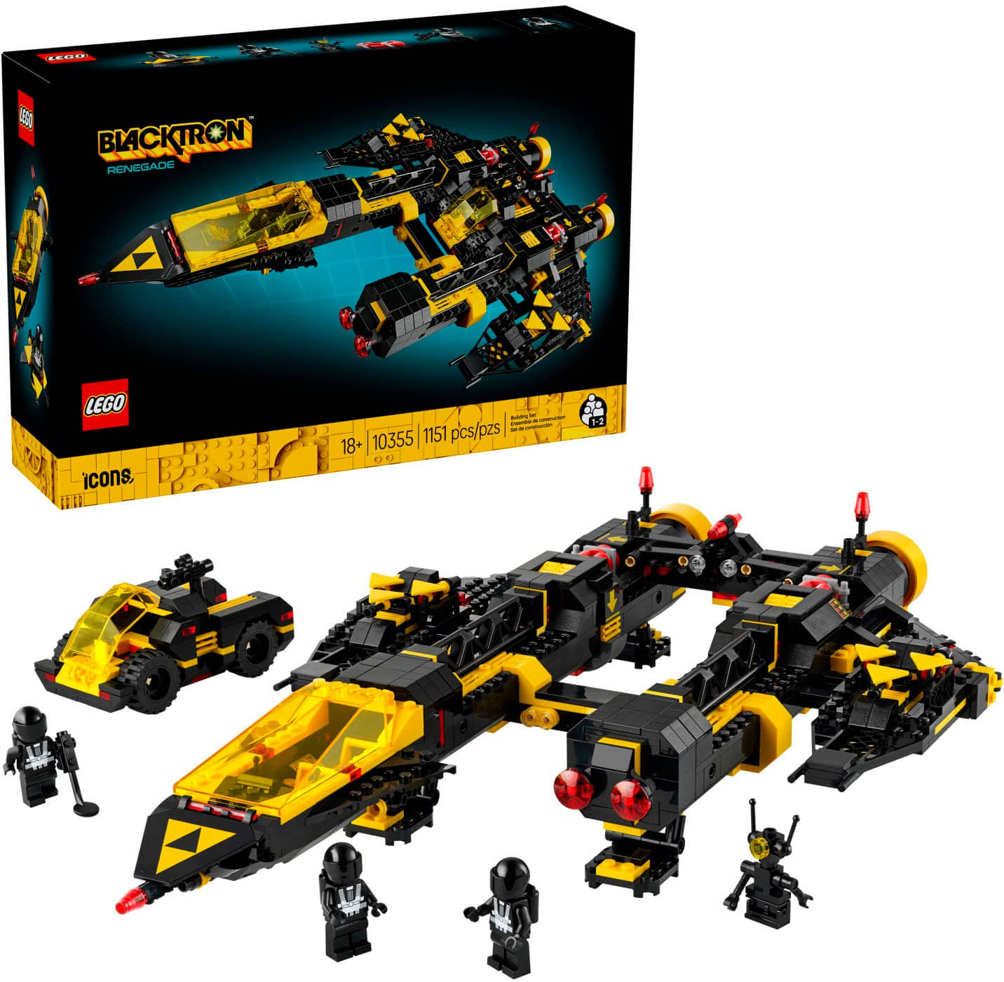 Lego Icons Blacktron Renegade Building Kit 10355 6530076 - Best Buy