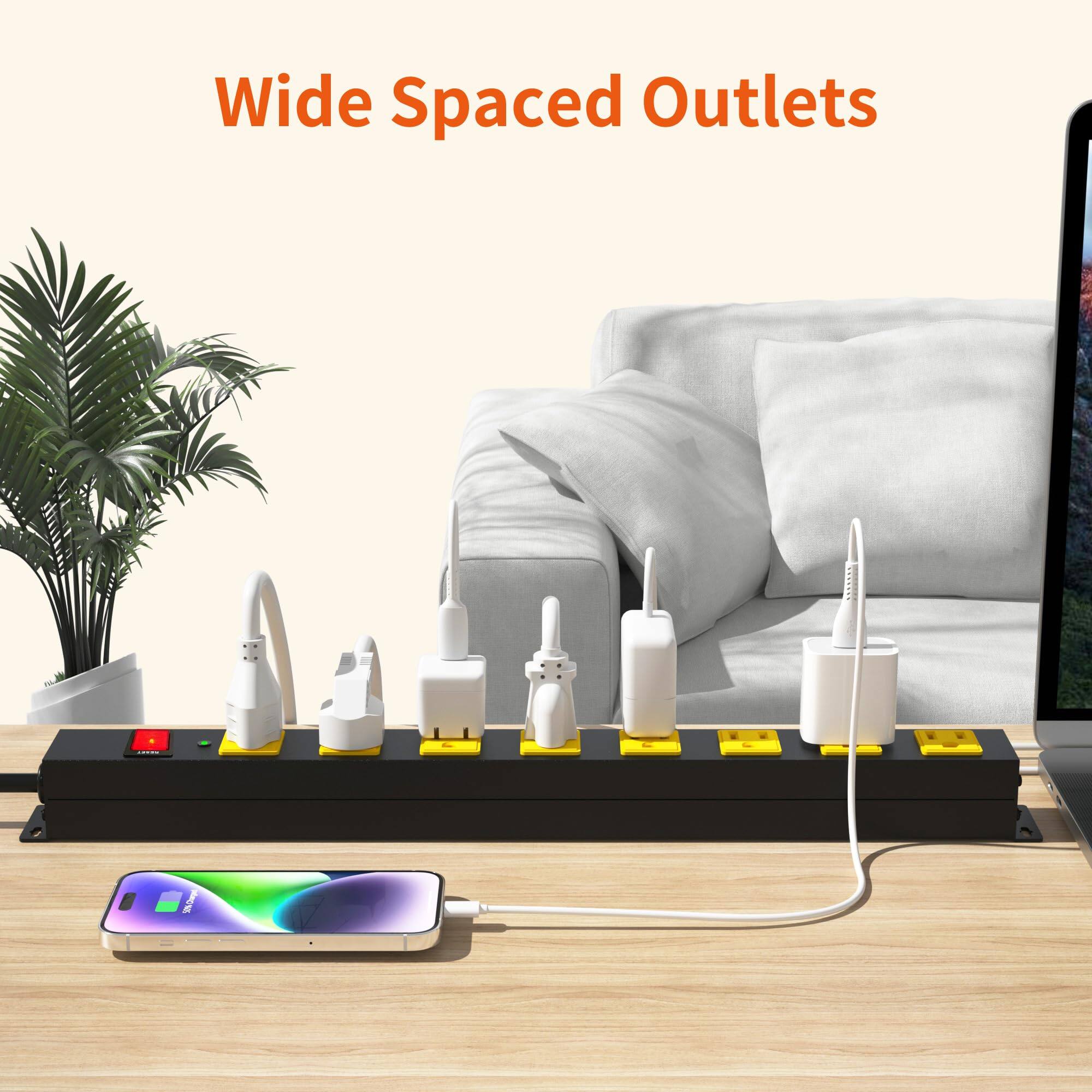 Wide Spaced Outlets