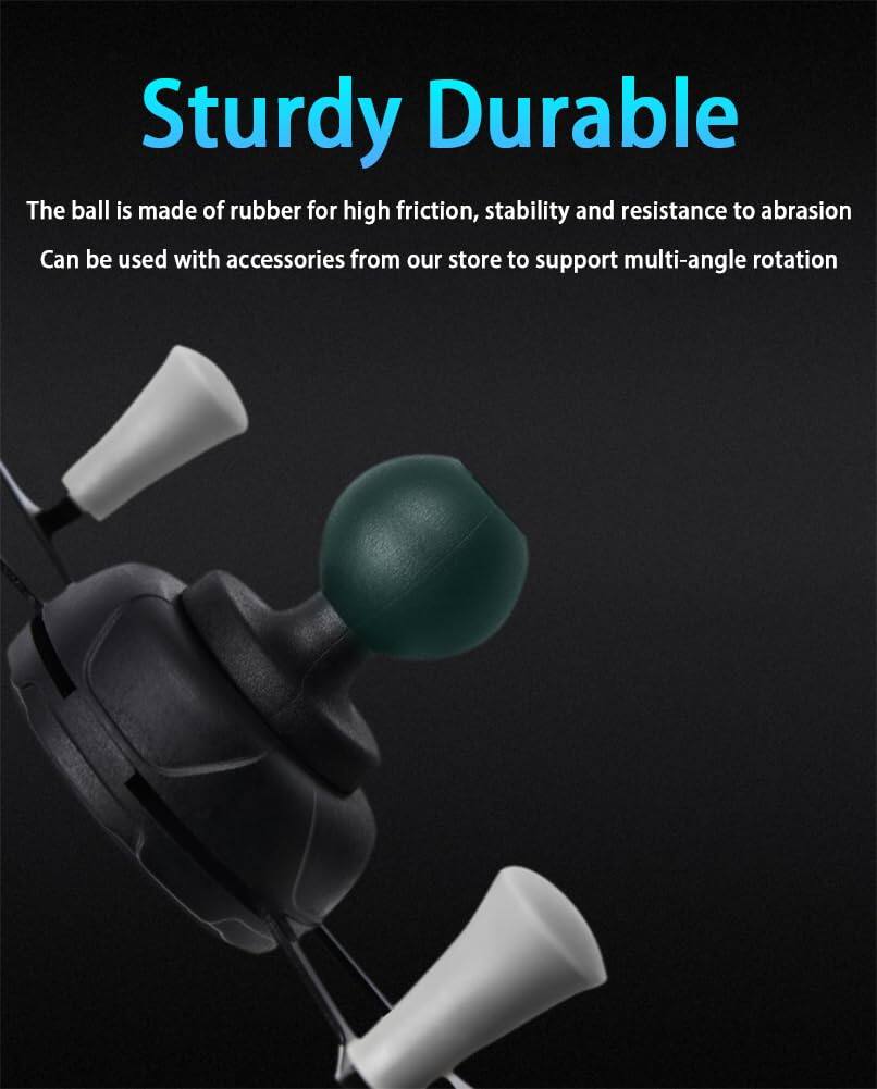 Sturdy Durable

The ball is made of rubber for high friction, stability and resistance to abrasion. Can be used with accessories from our store to support multi-angle rotation.