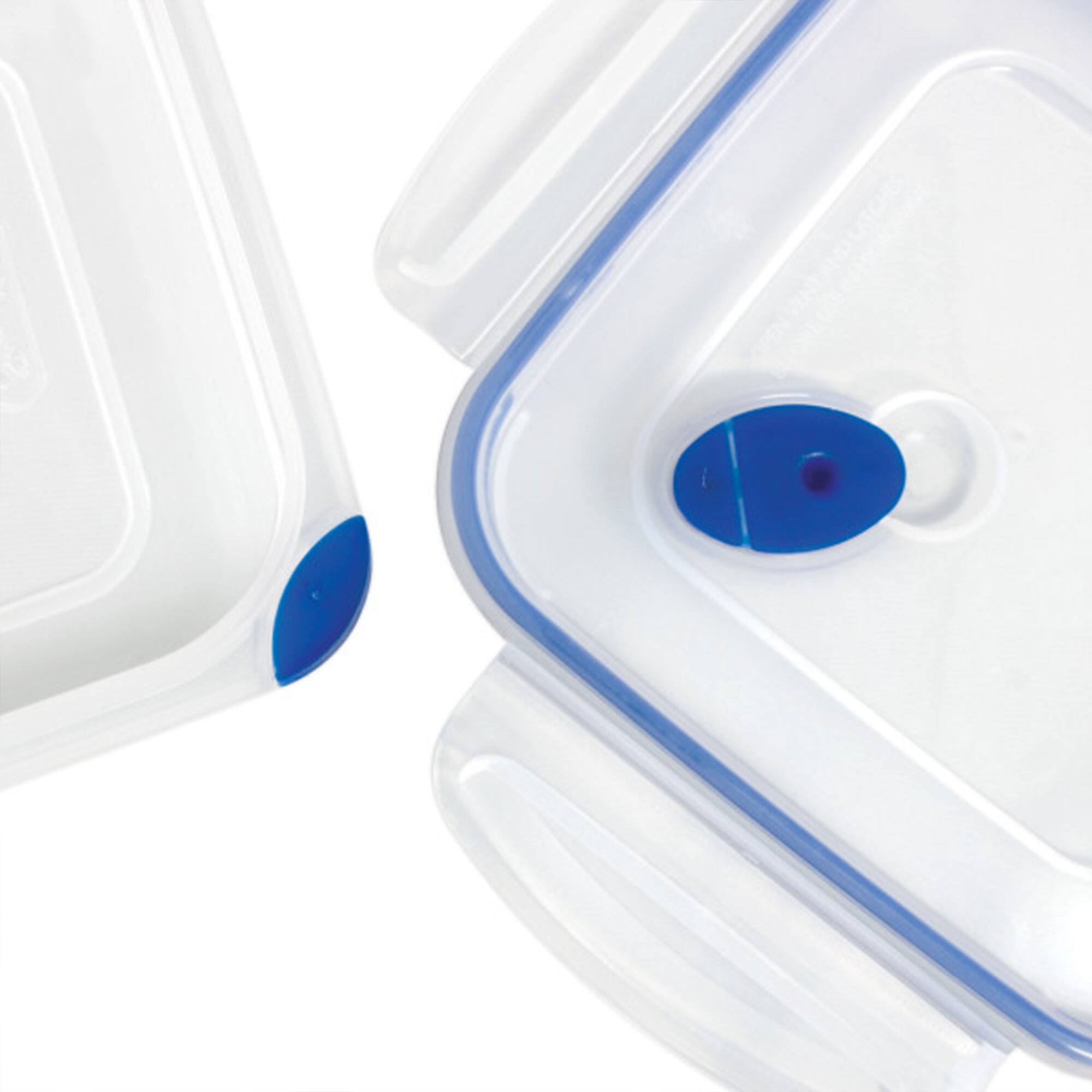 Alt View 8. Sterilite - Sterilite 4.0 Cup Square Ultra-Seal Food Storage Container, Blue (6 Pack) - Clear/Blue.