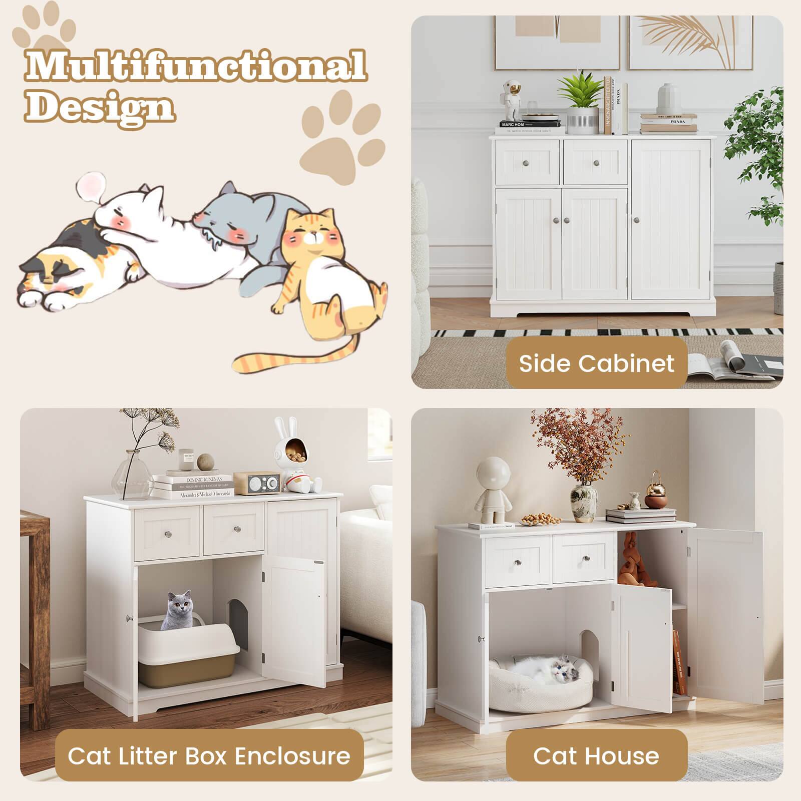 Multifunctional Design

Side Cabinet

Cat Litter Box Enclosure

Cat House