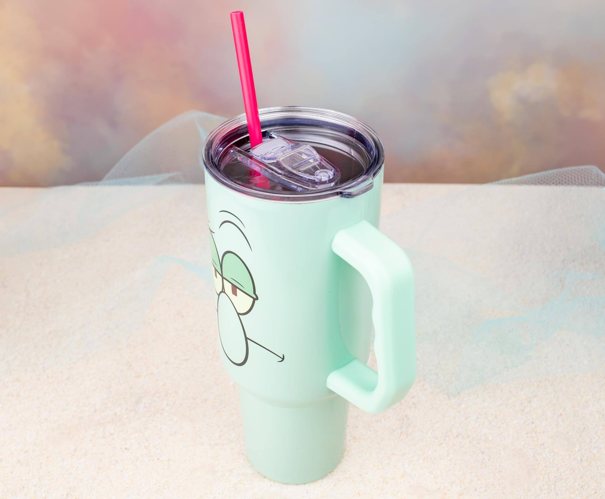 Alt View 4. Silver Buffalo - Nickelodeon SpongeBob SquarePants Squidward 40-Ounce Stainless Steel Tumbler - Multi-Colored.