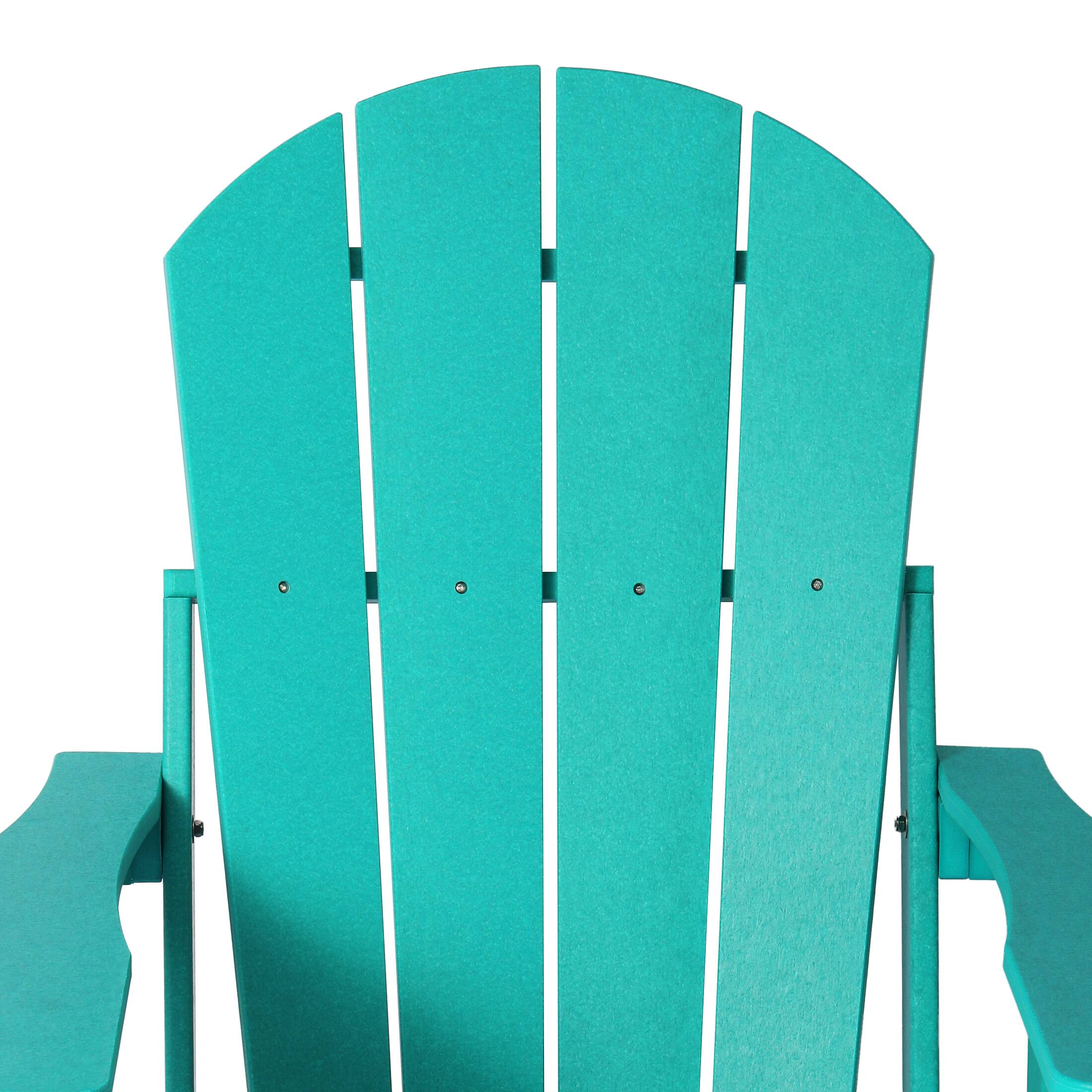 Alt View 3. WestinTrends - WestinTrends Malibu Folding Adjustable Adirondack Chair with Retractable Ottoman and Cup Holder - Turquoise.