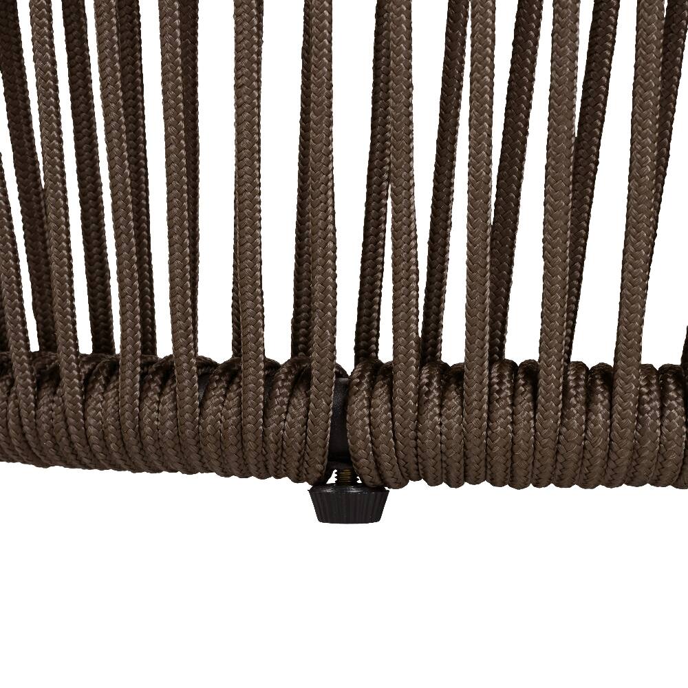 Alt View 7. Loheer - Loheer Acacia Wood Side Table Round Outdoor Table Grey Rope - Grey.
