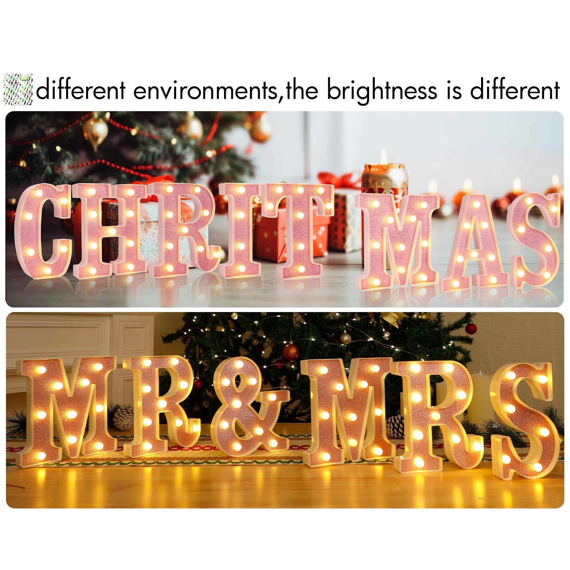 different environments, the brightness is different

CHRISTMAS

MR & MRS