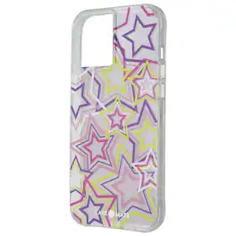 Case-Mate - Prints Series Hard Case for Apple iPhone 12 Pro Max - Neon Stars - Multicolor