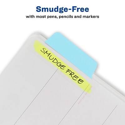 Smudge-Free  
with most pens, pencils and markers  

SMUDGE FREE