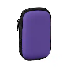 Unique Bargains - Earphone Case, 4.53x3.15x1.38in, Portable Earbud Carrying Case Storage Bag for In-Ear Headphones - Purple