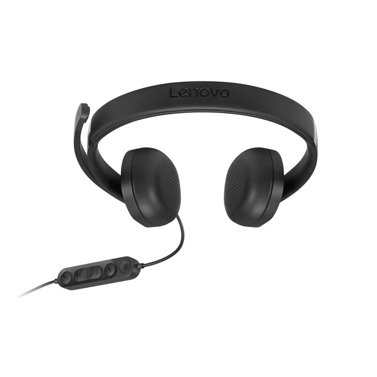 Alt View 4. Lenovo - Lenovo 5000 USB-C Wired Closed-Back On-Ear Stereo VoIP Headset, Microsoft Teams Certified - Black.