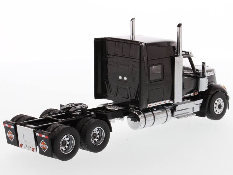 Alt View 2. Diecast Masters - International LoneStar Sleeper Cab Truck Tractor Black 1/50 Diecast Model by Diecast Masters.