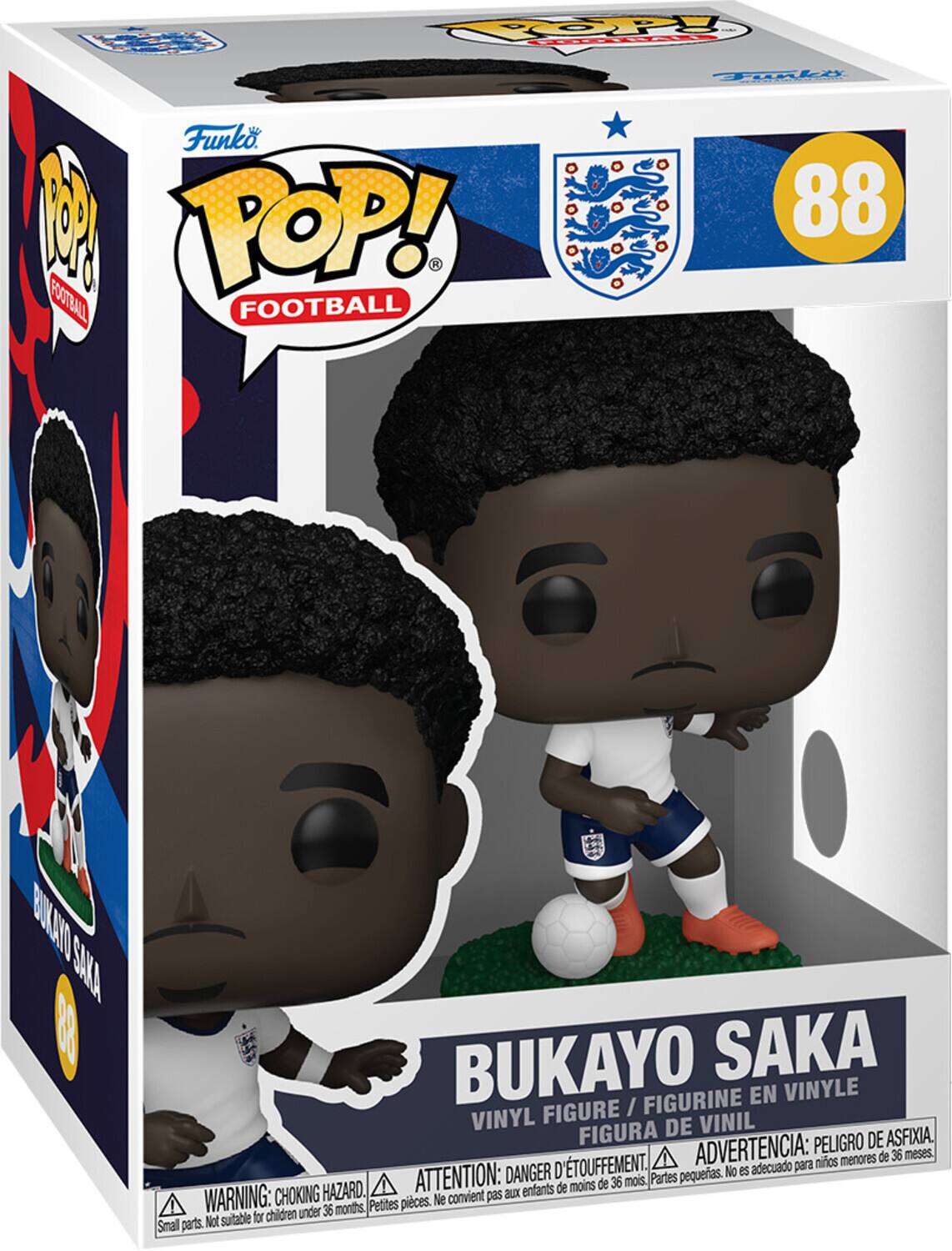 LE TOPY H CCOULAT Fli Funko.  
POP! 88  
FOOTBALL FOOTBALL BNIO SALA 90 BUKAYO SAKA FIGURINE EN VINYLE FIGURE / VINYL DE VINIL FIGURA  
PELIGRO DE ASFIXIA, D'TOUFFEMENT.  
ADVERTENCIA: para niños menores de 36 meses.  
DANGER petites. No es adecuado HAZARD.  
ATTENTION: enfants de moins de 36 mois  
Partes WARNING: CHOKING Ne convient pas aux under 36 months  
Petites pieces. Not suitable for children Small parts.