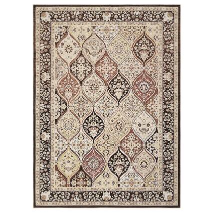 Front. Acekool - Moroccan Trellis Area Rug - Brown.