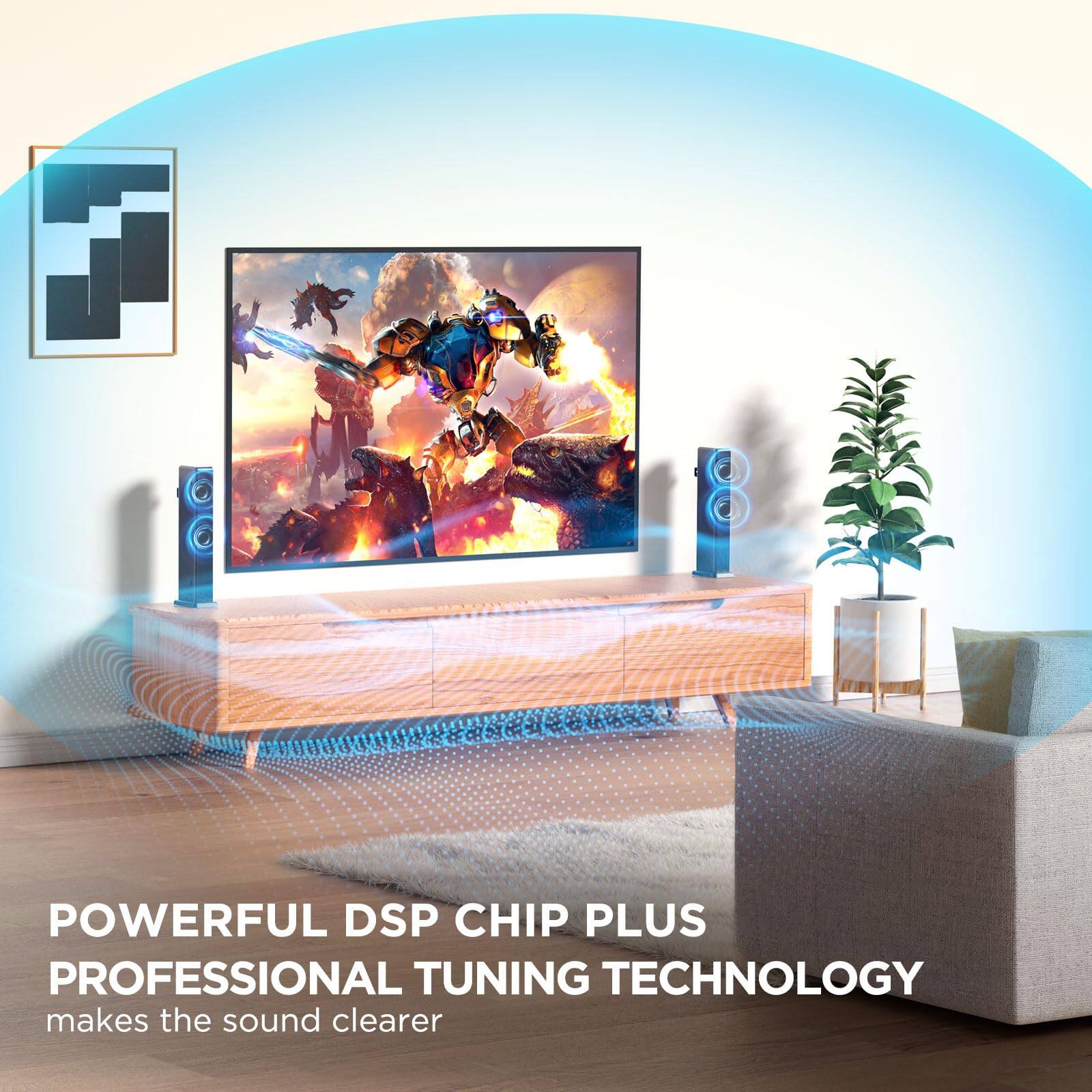 POWERFUL DSP CHIP PLUS PROFESSIONAL TUNING TECHNOLOGY makes the sound clearer