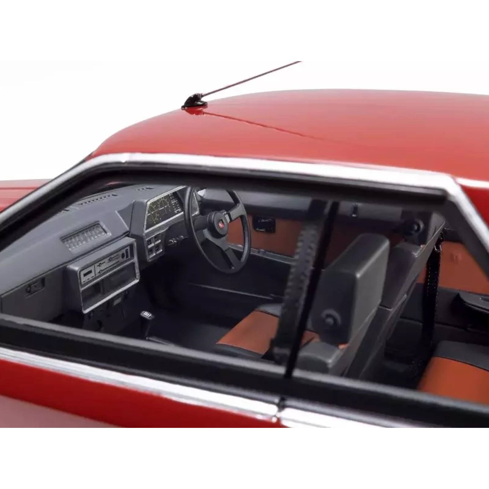 Alt View 1. Kyosho - Nissan Skyline 2000 Turbo Intercooler RS-X RHD (Right Hand Drive) Red and Black 1/18 Model Car by Kyosho.