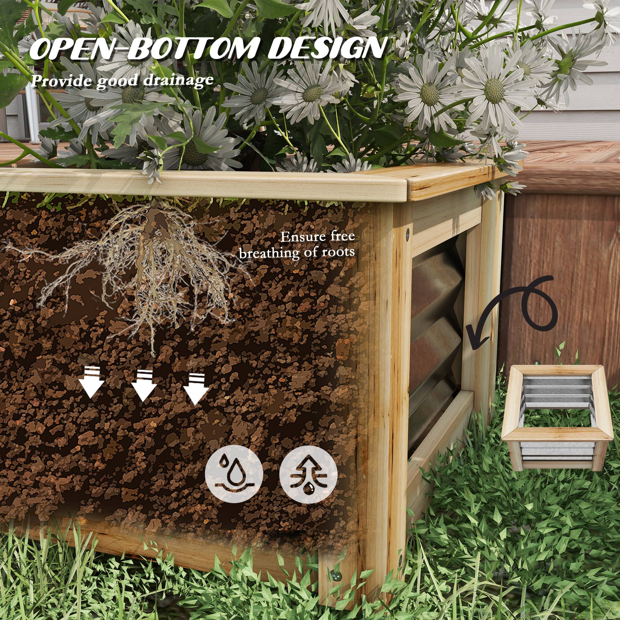 OPEN-BOTTOM DESIGN
- Provide good drainage
- Ensure free breathing of roots