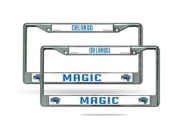 Rico Industries - Orlando Magic NBA Chrome Metal License Plate Frame - Set of 2 Frames - Multi