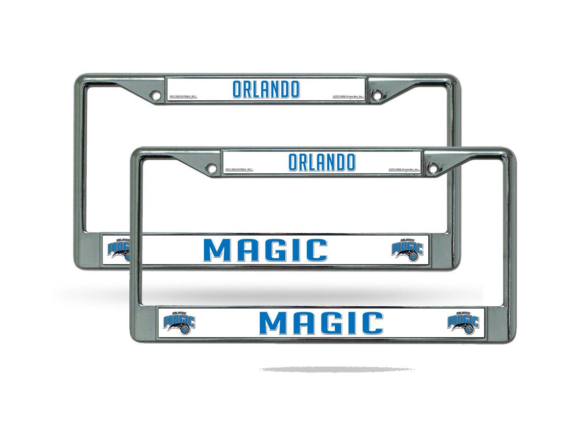 Orlando Magic NBA Chrome Metal License Plate Frame - Set of 2 Frames